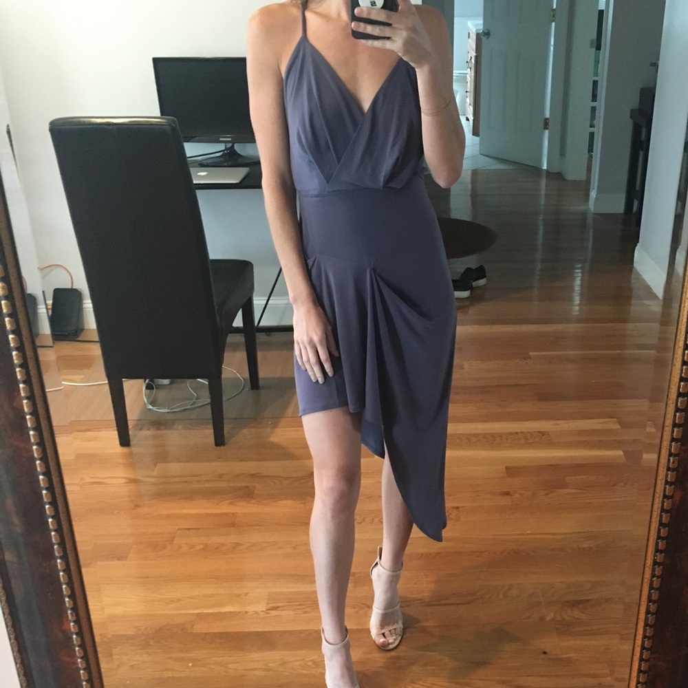 Pretty deep lavender midi dress